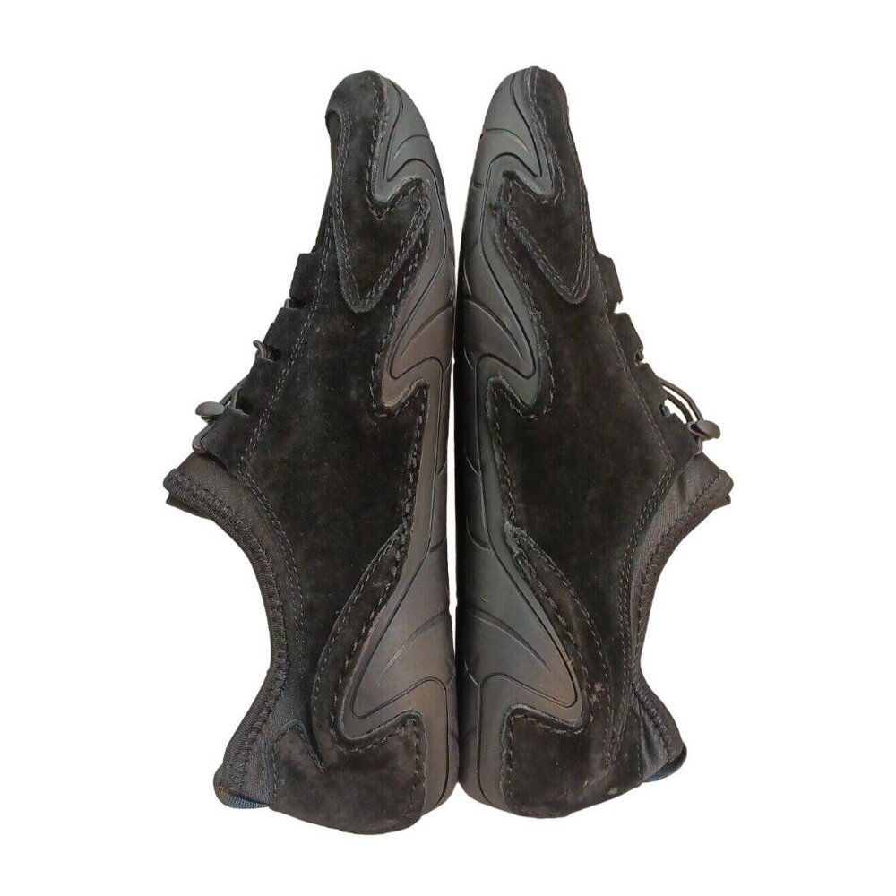 ✅Mens 41 Black Genuine Leather Casual Driving Shoes Lounging Loafer Sneaker - Picture 5 of 10